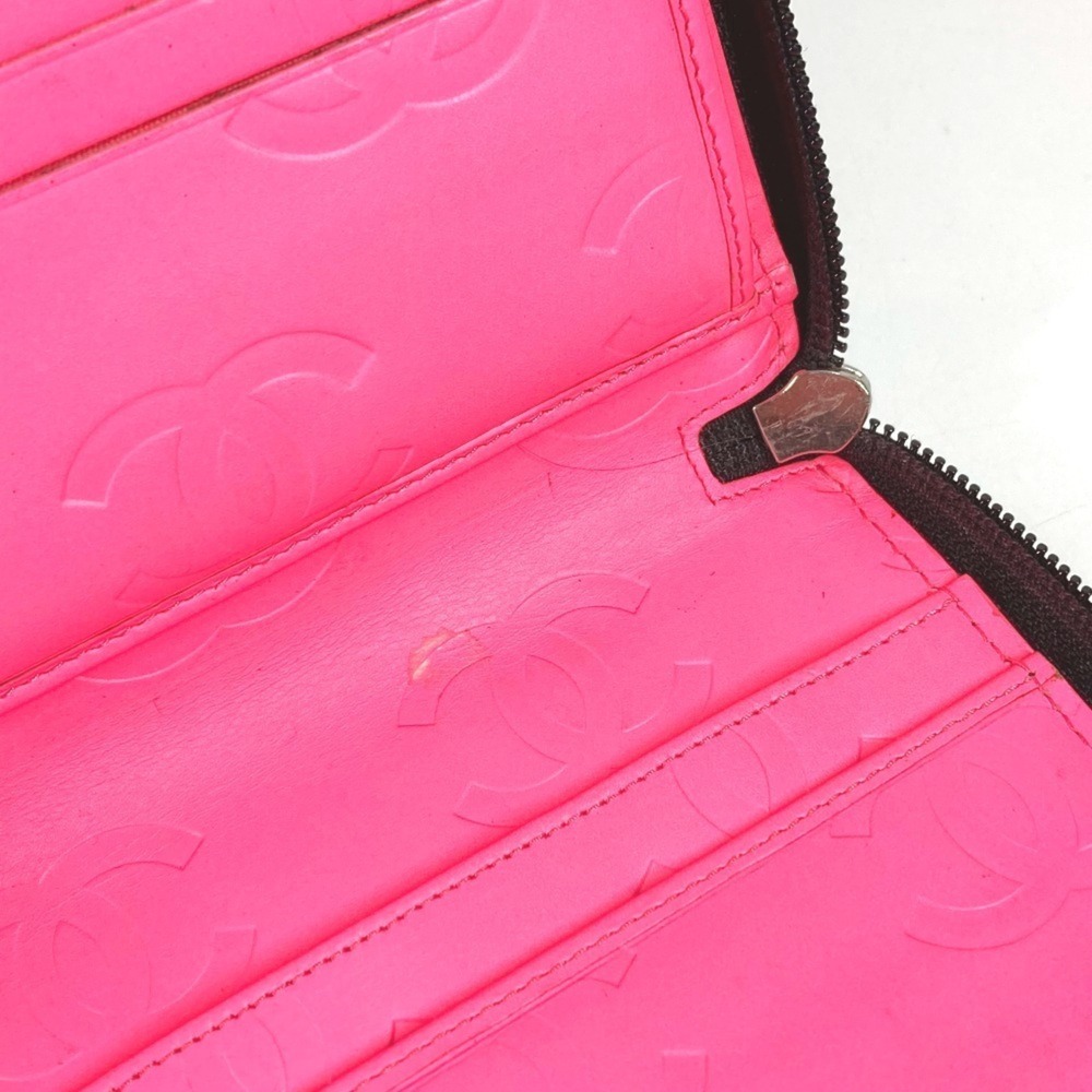 CHANEL Authentic Black Leather Logo Wallet - Picture 15 of 16